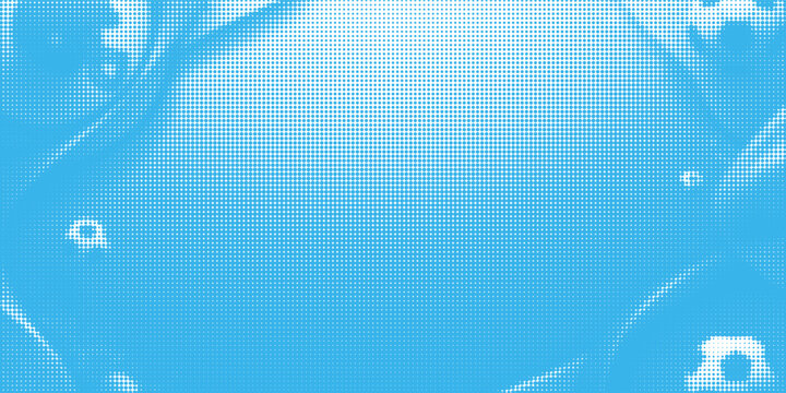 Abstract blue halftone texture background with dotted pattern and paint splash effect. The modern graphic style creates a dynamic