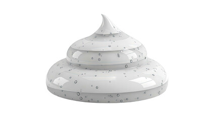 White dollop with bubbles