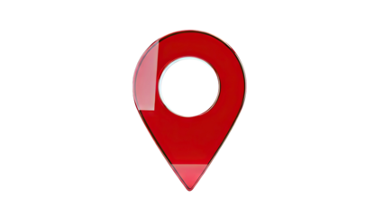 Red Glass Location Pin