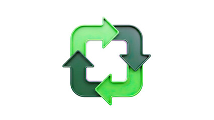 Obraz premium Green Recycling Arrows Symbol