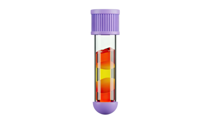 Test Tube with Red and Yellow Liquid