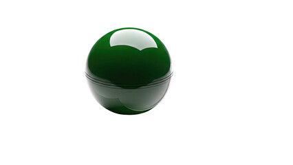 Glossy green egg-shaped object