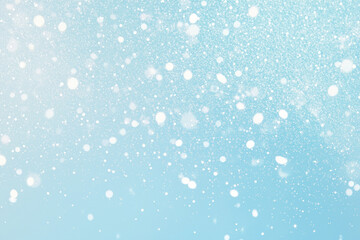 Fototapeta premium PNG Pale light blue glitter background texture sparkling snow snowflakes.