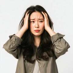 young woman with headache