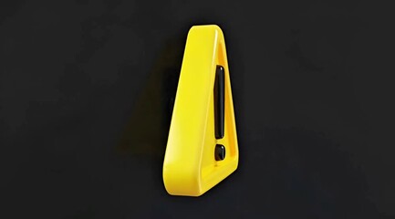 Yellow Warning Symbol with Exclamation Mark