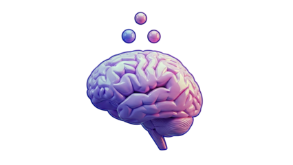 Stylized Brain with Bubbles