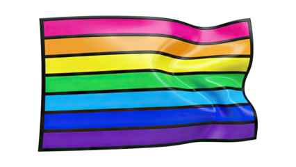 Waving Rainbow Pride Flag
