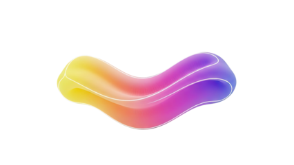 Abstract Gradient Wave Form with White Outline
