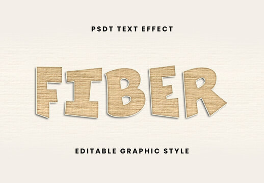 Beige And Brown Natural Fiber Craft Paper Text Effect Bold Eco Font