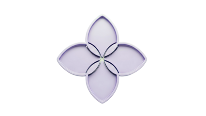 3D Rendered Purple Flower-like Geometric Shape