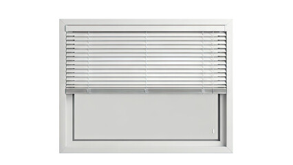 White Horizontal Blinds on a Window