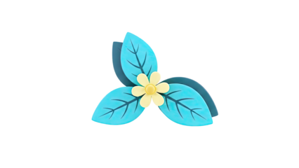 Stylized floral and leaf decoration