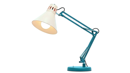 Articulated Desk Lamp with Coral Pink Shade