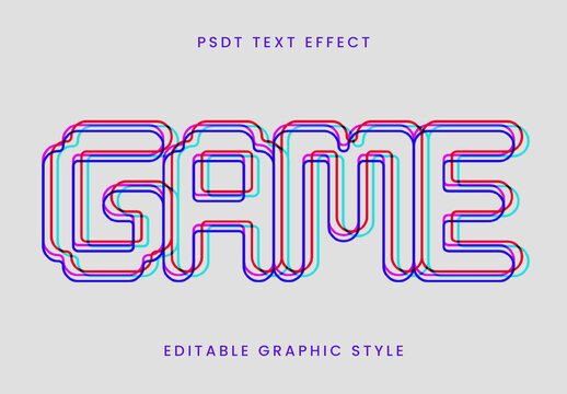 Outline Glitch Text Effect