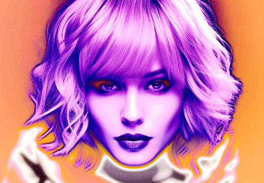 Duotone Neon Photo Effect