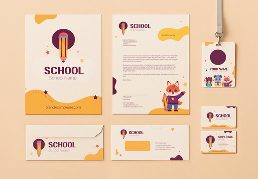 School Branding Stationery