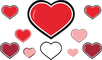 seamless pattern with hearts designs