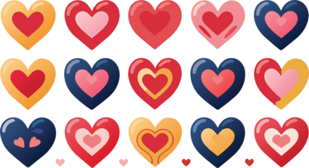 seamless pattern with hearts designs