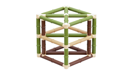 Geometric Structure Made of Bamboo-like Rods