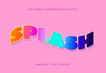 Multicolor Wavy Colorful Text Effect Gradient Bold Font