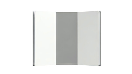 Modern Tri-fold Room Divider with White and Gray Panels