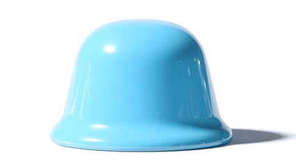 A pastel blue notification bell in 3d soft clay style with smooth curves and matte finish showing a tactile reminder icon for app alerts and subscriptions