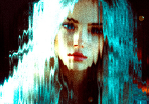 Glitch Distortion Photo Effect