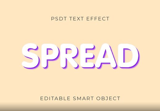White And Violet Long Shadow Text Effect Bold Bright Font