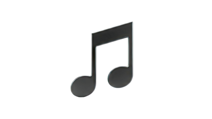 Black 3D Music Note Icon