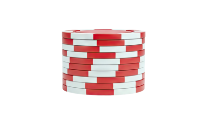 Stack of Red and White Poker Chips