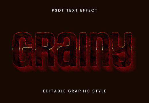Black And Red Grainy Rock Text Effect Distressed Grunge Font