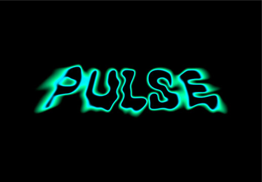 Blue And Green Neon Melt Text Effect Glowing Wave Font