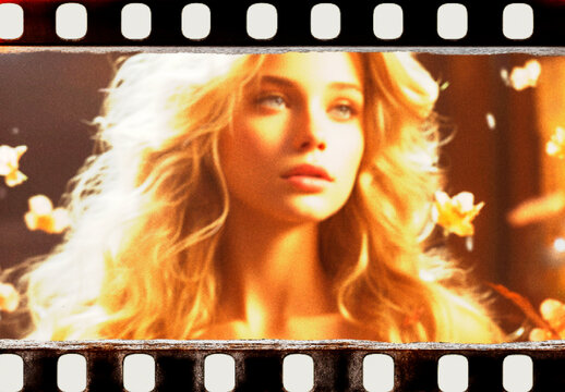 Golden Vintage Slide Film Cross Processing Photo Effect