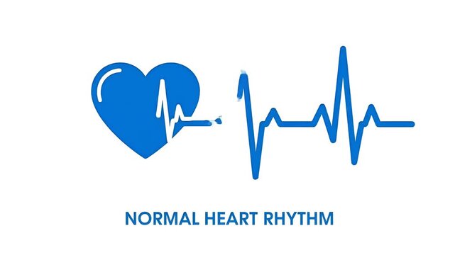 Blue Heartbeat ECG Graphic Animation Motion Abstract Medical Healthcare