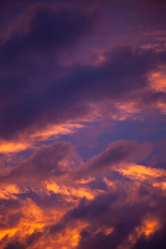 sunset orange and blue