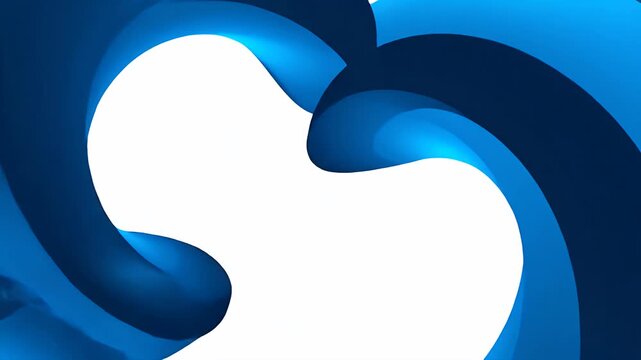 Blue Mobius Strip Abstract Motion Loop Background