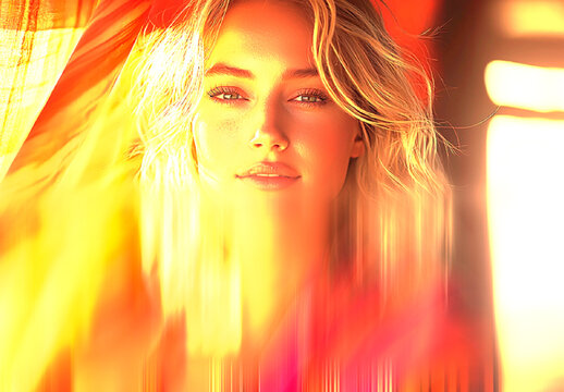 Orange And Yellow Motion Blur Photo Effect