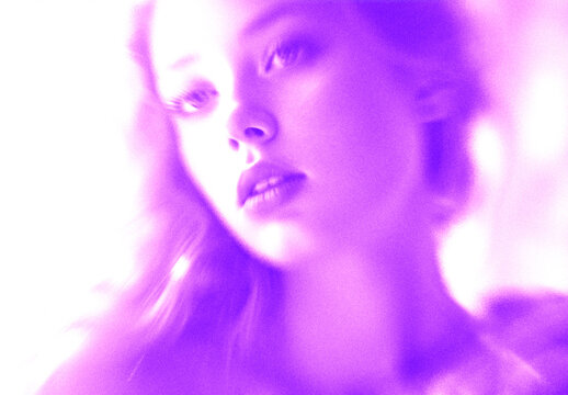 Purple And White Soft Blur Photo Effect