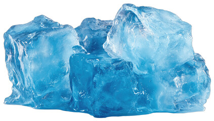 Cluster of translucent, irregular, blue-tinted crystalline fragments