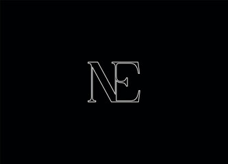 NE abstract creative logo design and initial logo