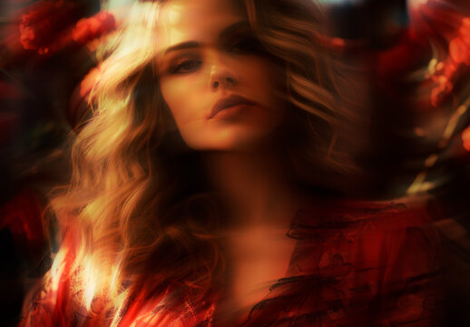 Red And Orange Motion Blur Photo Effect