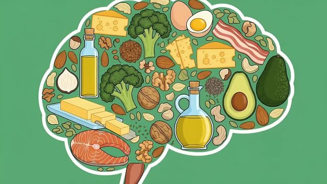 Brain Filled With Keto Foods Healthy Diet For Brain Health