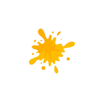 Yellow paintball splash vector illustration 