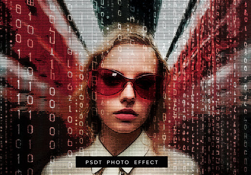 Digital Matrix Photo Effect