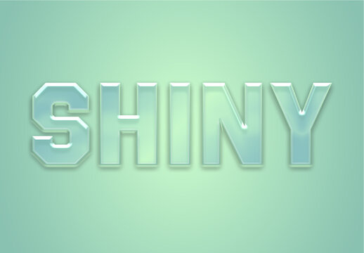 Shiny Glass Text Effect