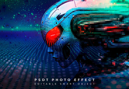 Data Rain Matrix Stream Photo Effect