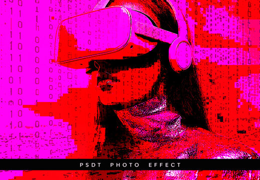 Glitch Matrix Photo Effect