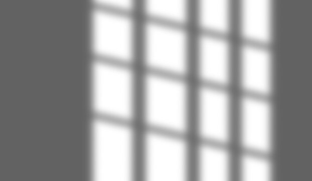 Rectangular window frame shadow cast on transparent surface for realistic photo manipulation and visual effect