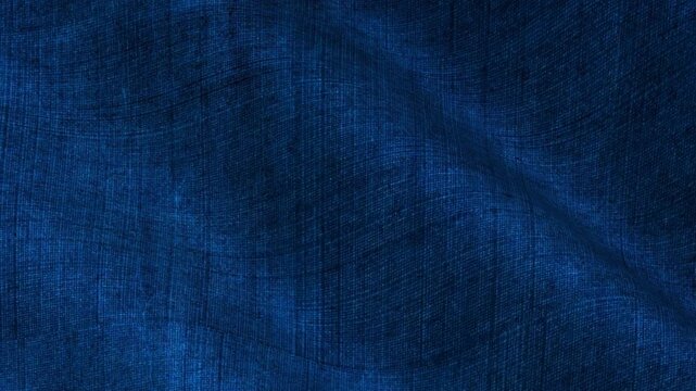 Deep Blue Cross Hatching Linen Texture Waves With Flowing Motion Revealing Intersecting Fibers Natural Texture Depth and Refined Textile Balance Elegant Background for Organic Visuals
