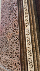 Views of qutub minar, the highest minaret in the world.